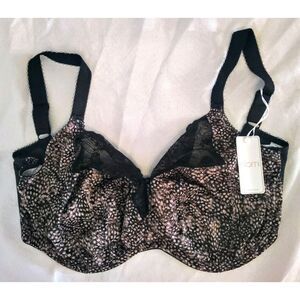 NWT Elomi Morgan Stretch Banded Bra Size 34O EL4110EBY Plus Size Lingerie